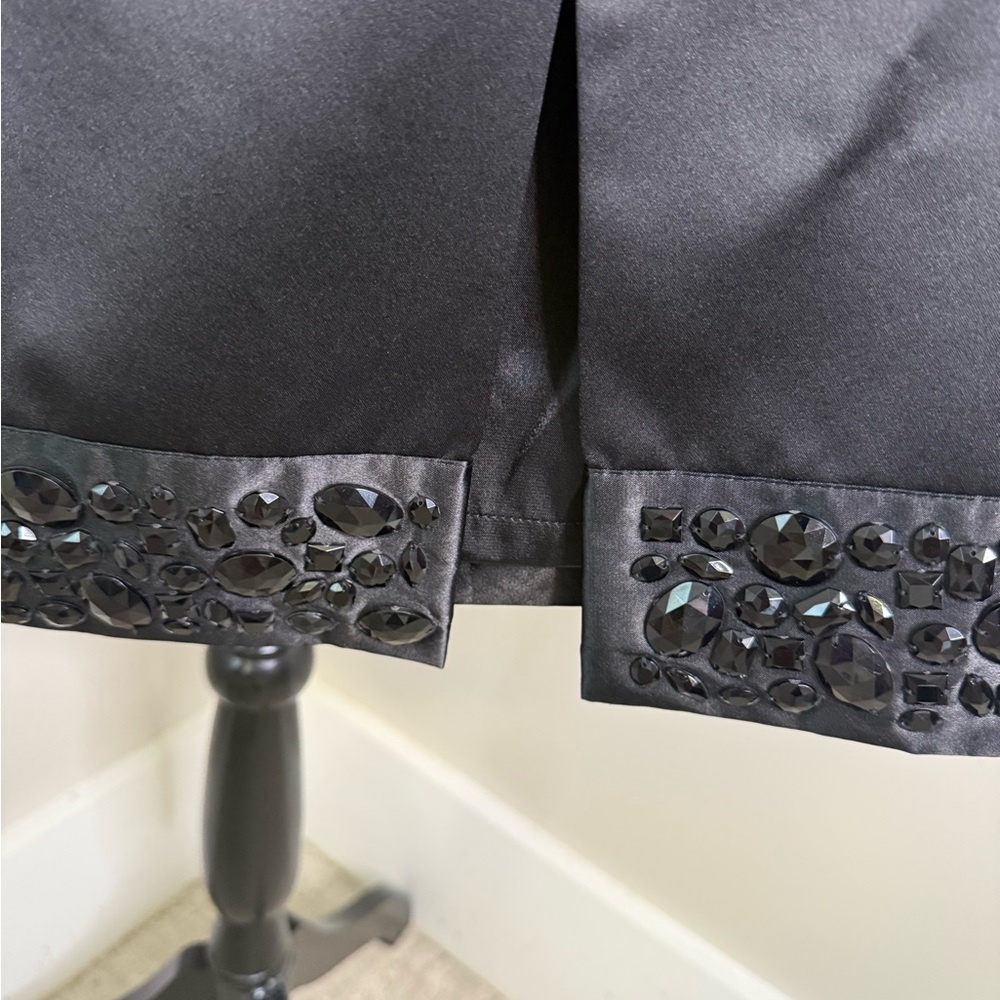 White House Black Market Black Skirt with Beaded Hem - Picture 3 of 7
